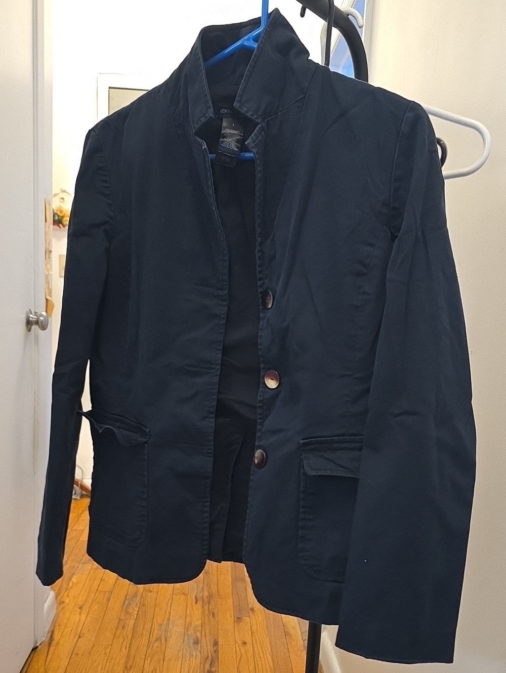 Kenneth Cole Dark Navy Lightweight Button-Front Shirt Jacket
